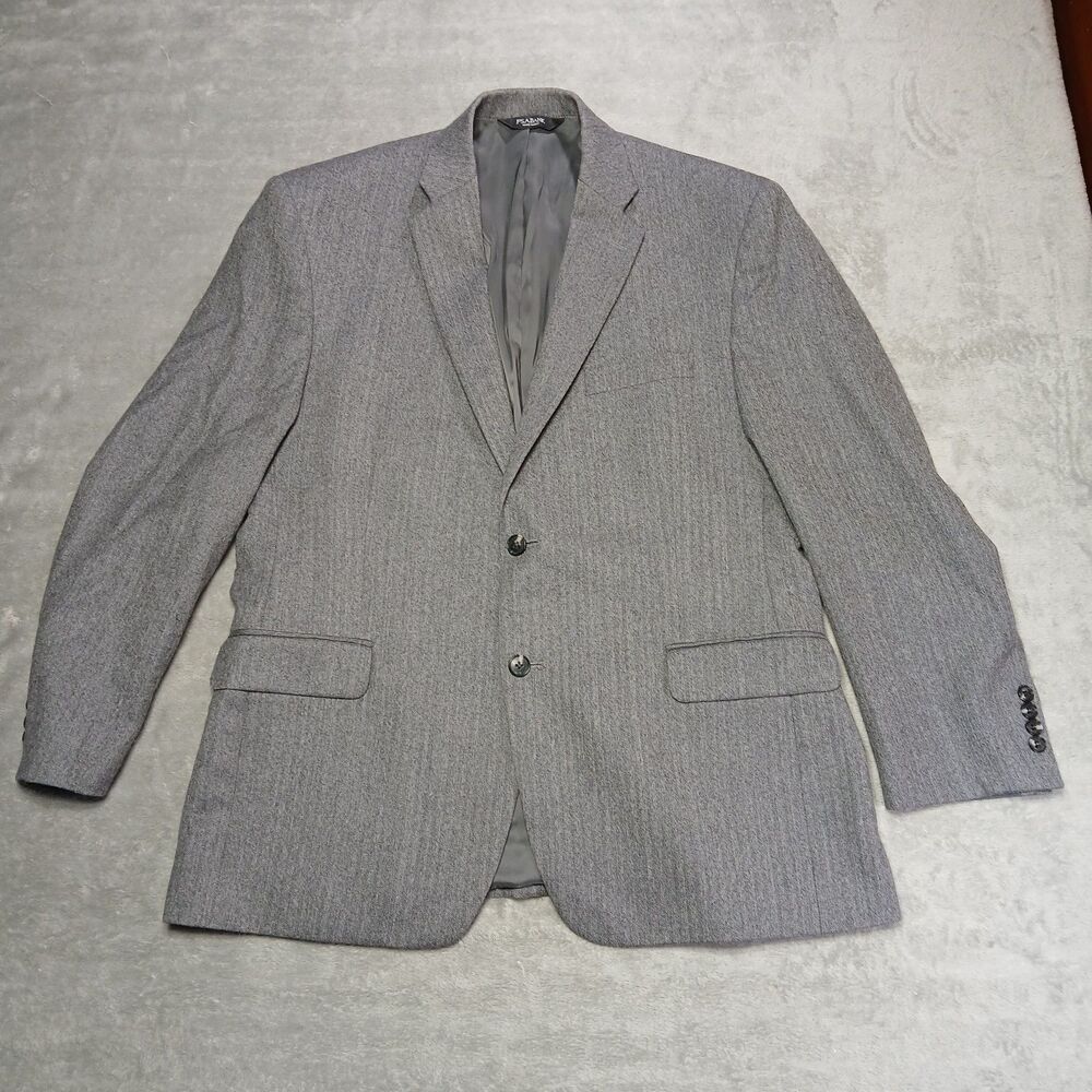 44R JOS A BANK Traveler Sport Coat Gray Wool 44 Country-Club-Core Polished-Boho